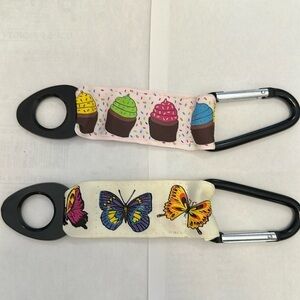 New 2 water bottle holders  with D clip for belt loop
